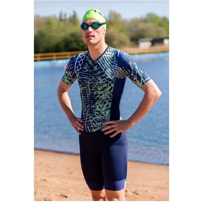 2026 HUUB Herre-triatlon-dragt COLTSNL  Navy / Lime